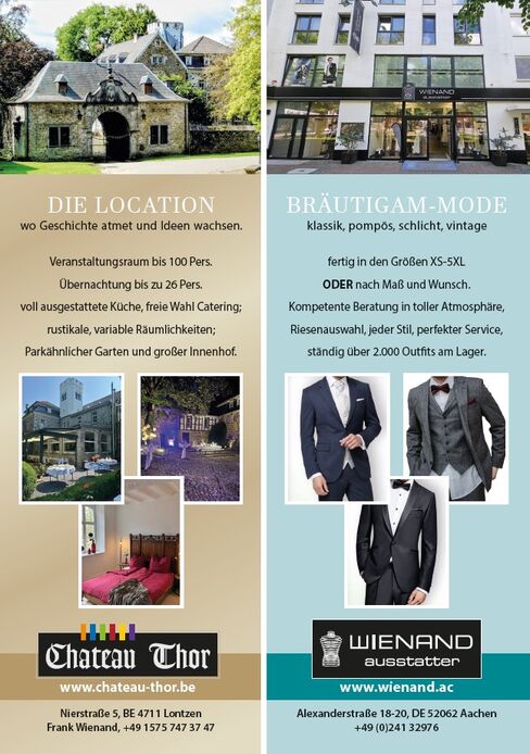 Mode für den Bräutigam und mehr - Herrenausstatter und Maßkonfektion