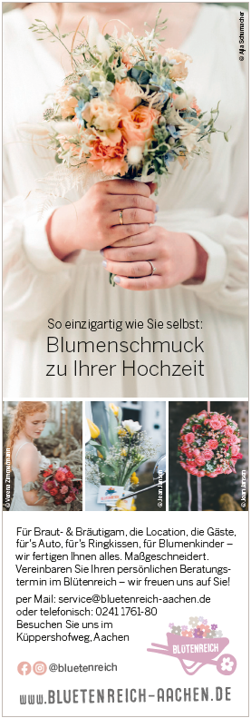 Blütenreich, Hochzeitsfloristik, Blumendeko und vieles mehr!